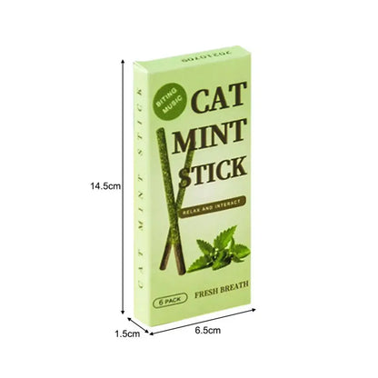 Exciting 6Pcs Natural Matatabi Cat Mint Sticks - Perfect for Teeth Cleaning and Playtime Fun!
